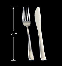 Load image into Gallery viewer, 7.5" Durable and Elegant Plastic Silverware. Perfect size for weddings, events, and catering