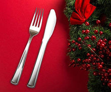 Load image into Gallery viewer, Premium Plastic Silverware perfect for hosting elegant holiday events.